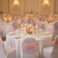 Indoor Baby Shower - Pink Velvet Chair Bands