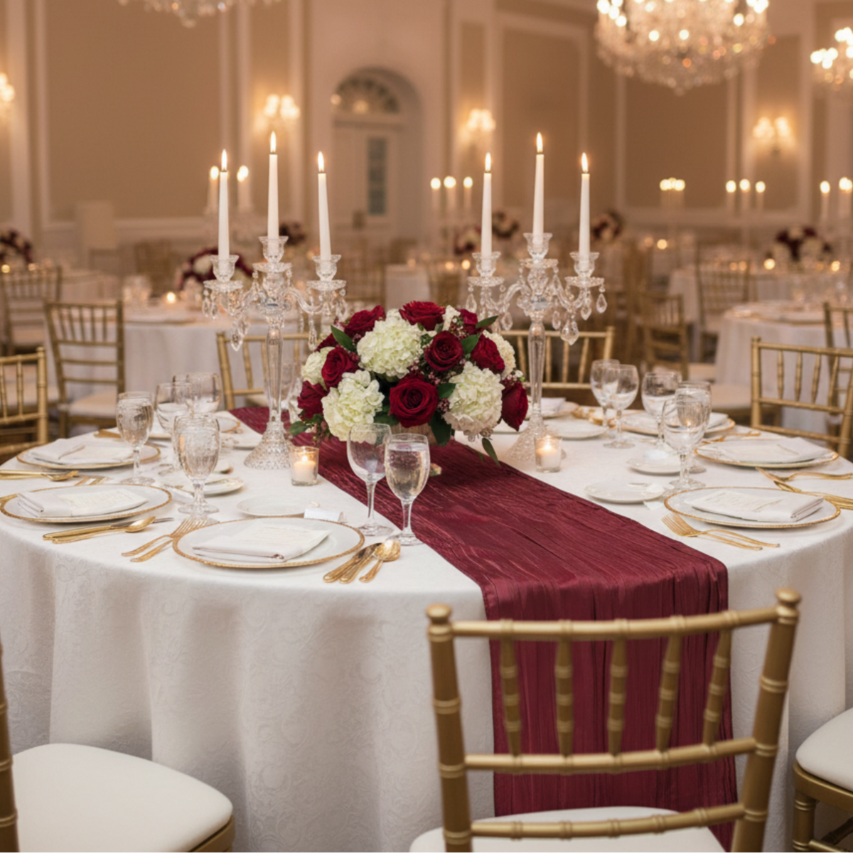 Indoor Ballroom Round Tables