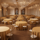 Indoor Ballroom – Gold Pintuck Tablecloth