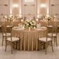 Indoor Ballroom Wedding Champagne Large Payette Sequin 132" Round Tablecloth 