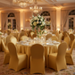 Indoor Ballroom Wedding Gold Chair Cover