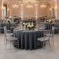 Indoor Ballroom Wedding Reception – Dark Gray Pewter Tablecloth