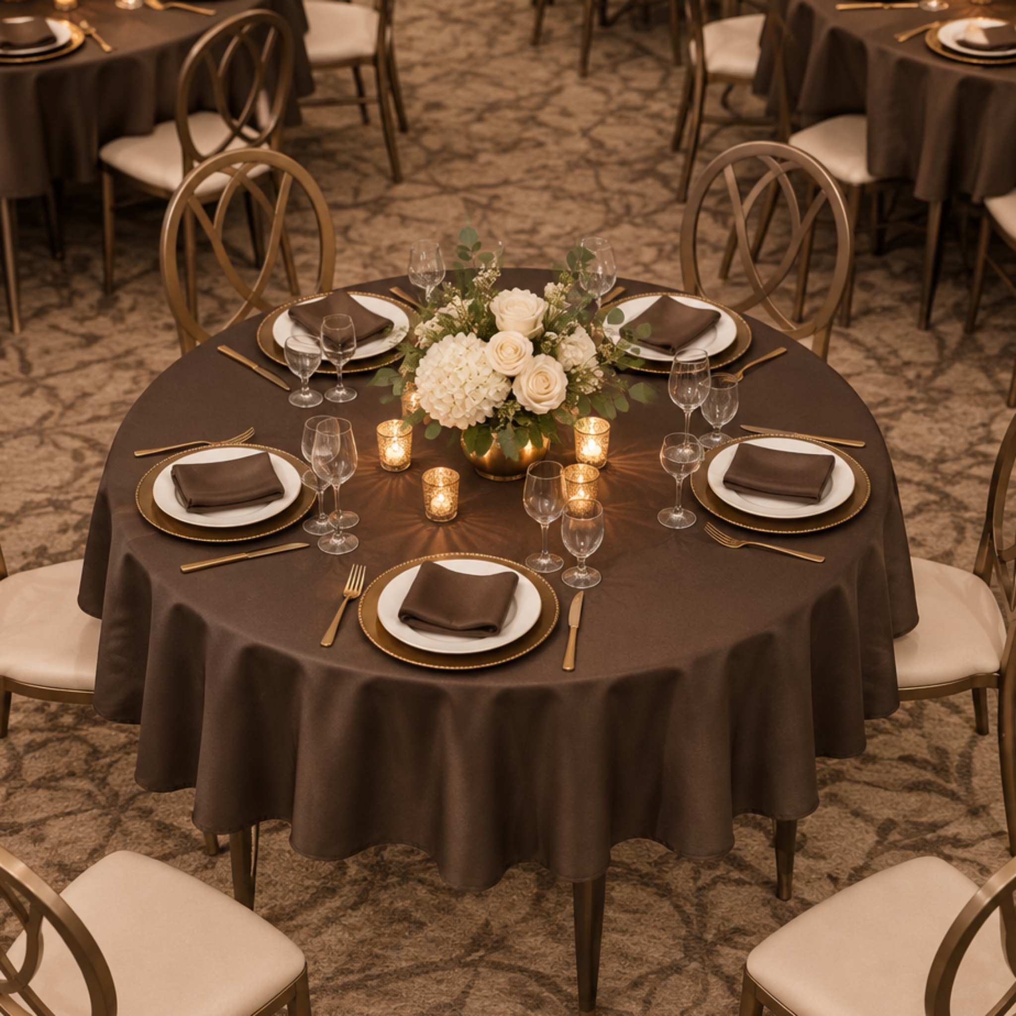 Overhead indoor banquet shot