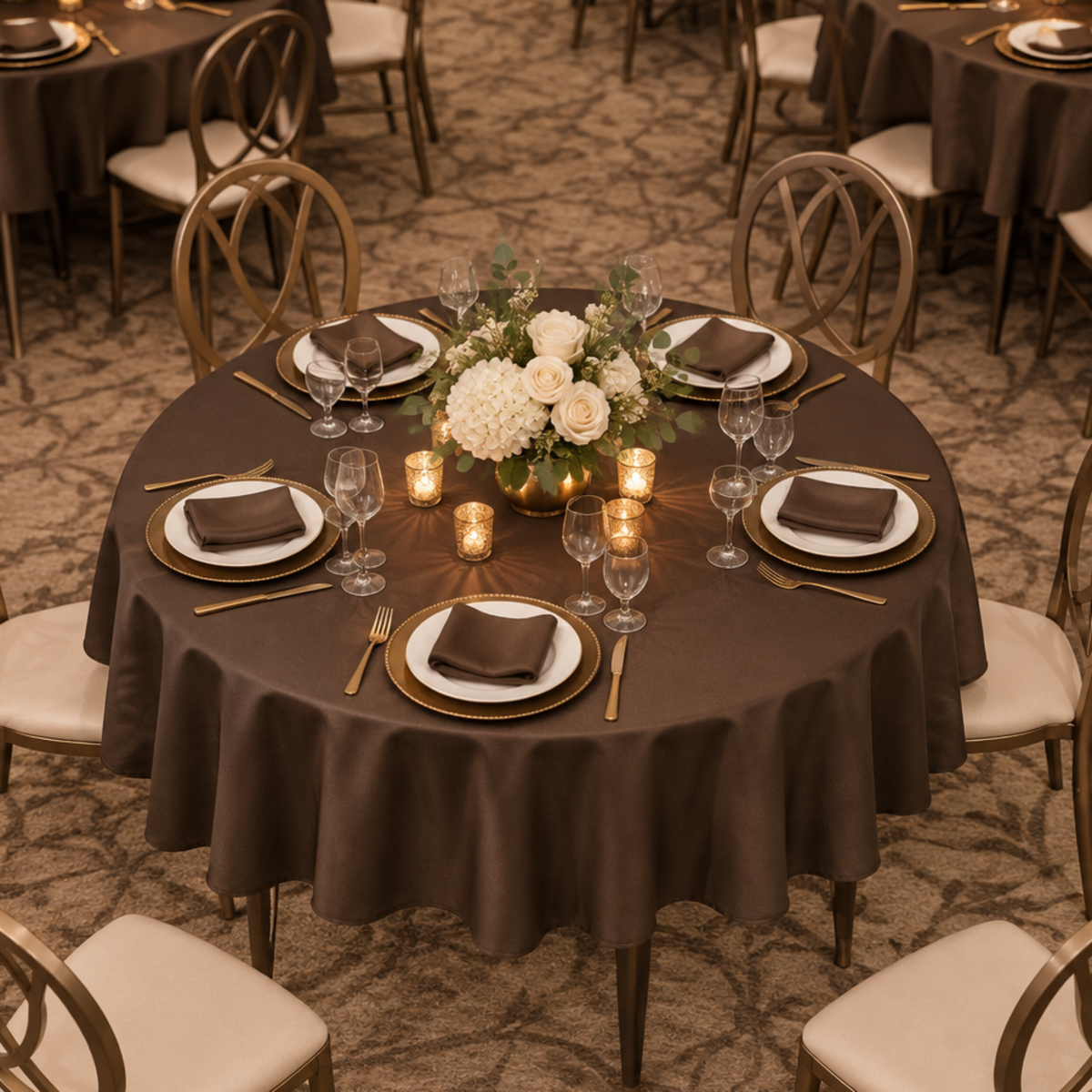 Overhead indoor banquet shot