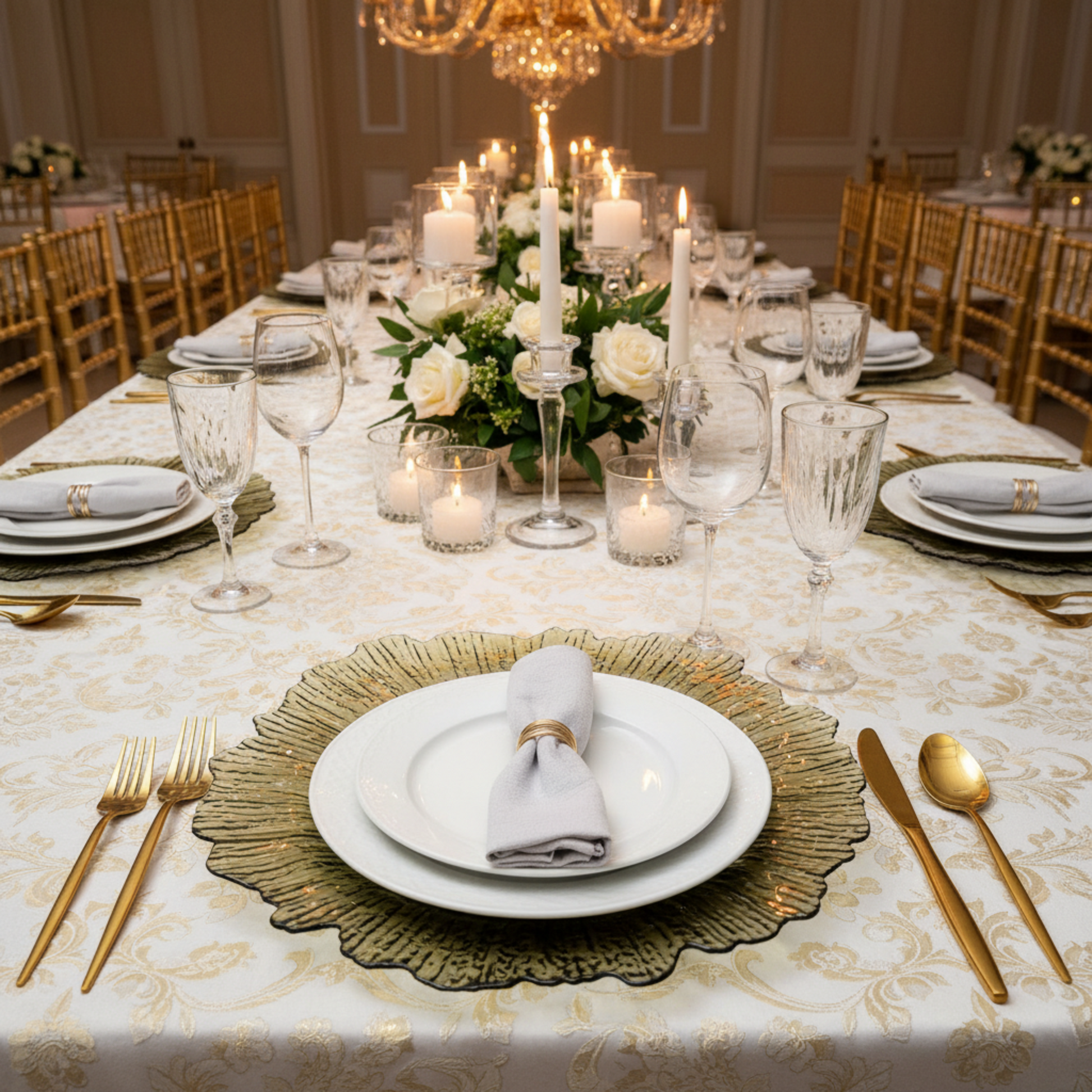 Indoor Banquet Hall Close-Up