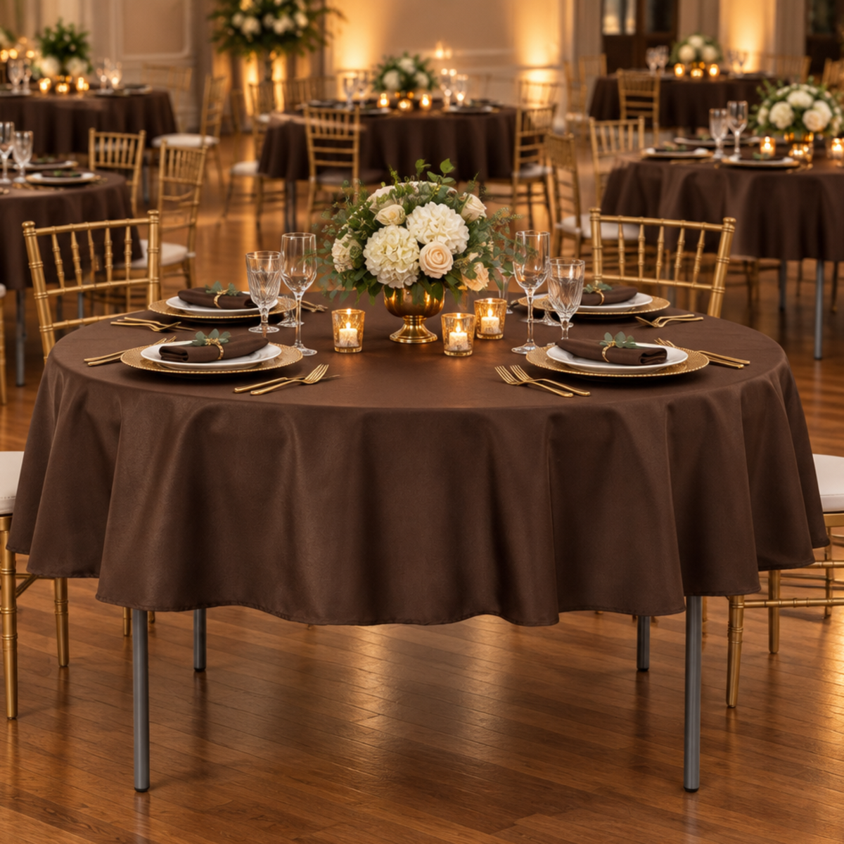 Indoor banquet hall scene