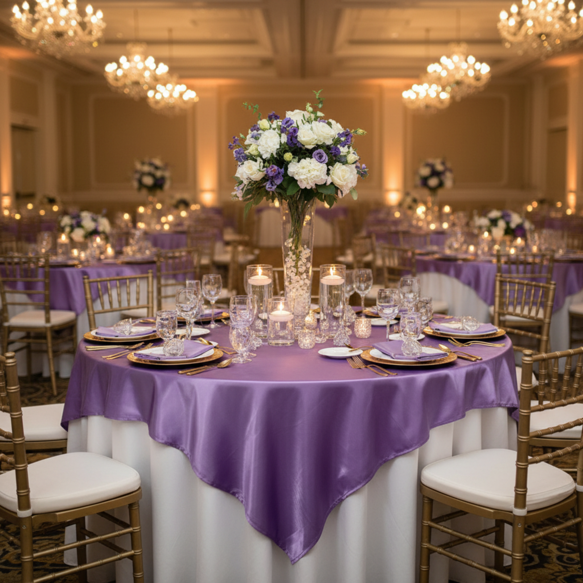 Indoor Banquet Hall with Displays