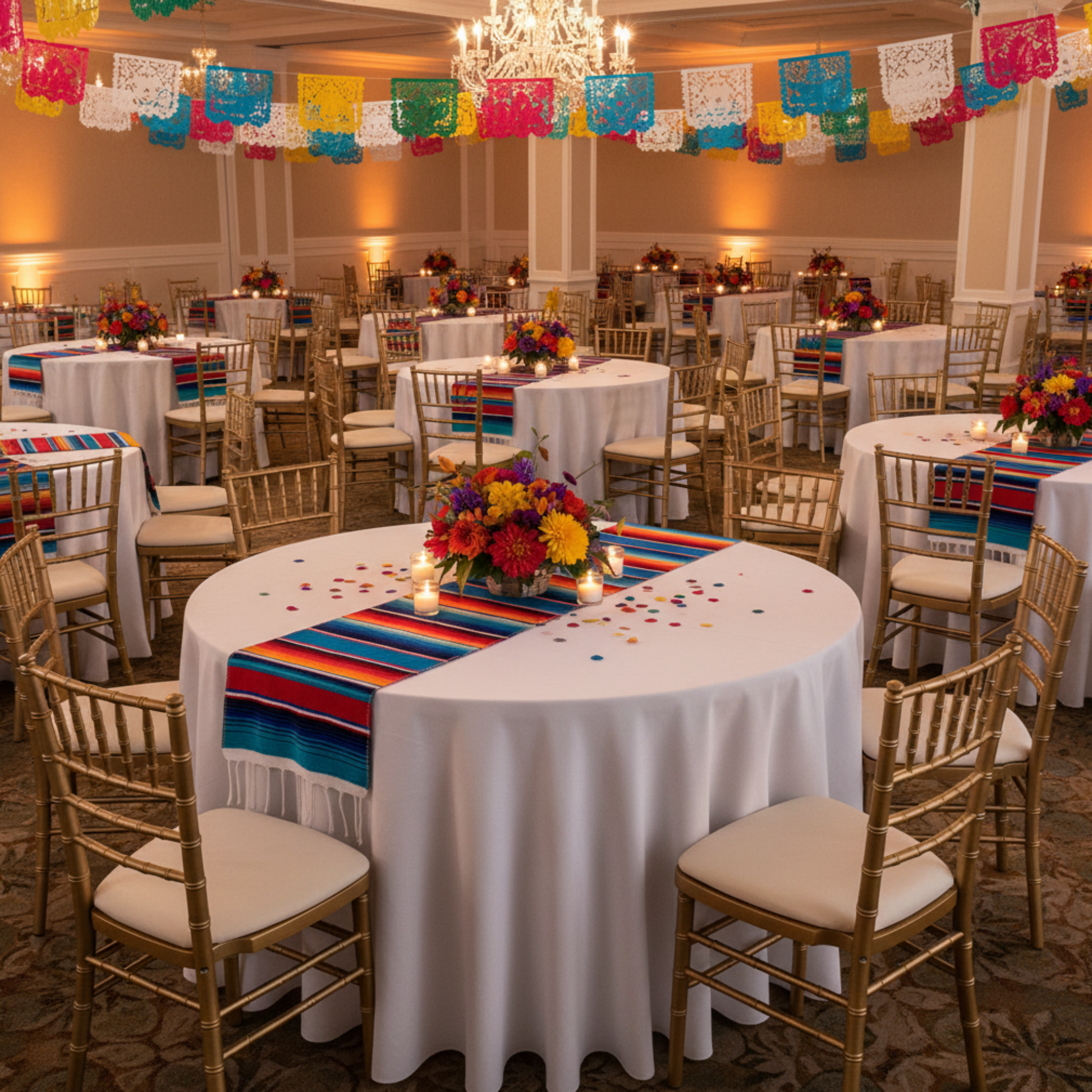 Indoor Banquet Hall – Serape Table Runner