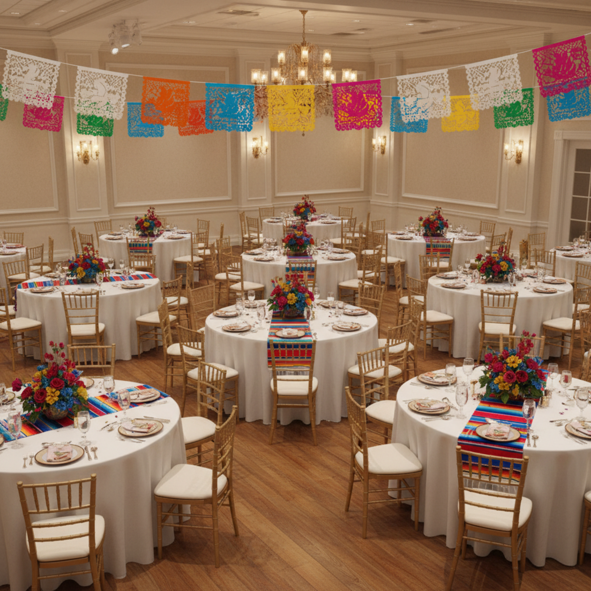 Indoor Banquet Hall – Serape Table Runner