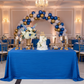 Indoor Birthday Party – Royal Blue Taffeta Tablecloth