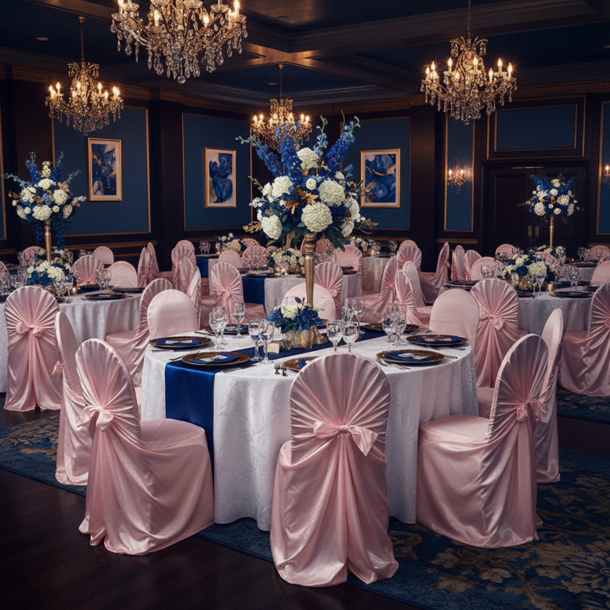 Indoor Blue Tie Gala
