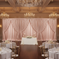 Indoor Blush/Rose Gold Velvet Drape/Backdrop 12 FT Curtain Panel