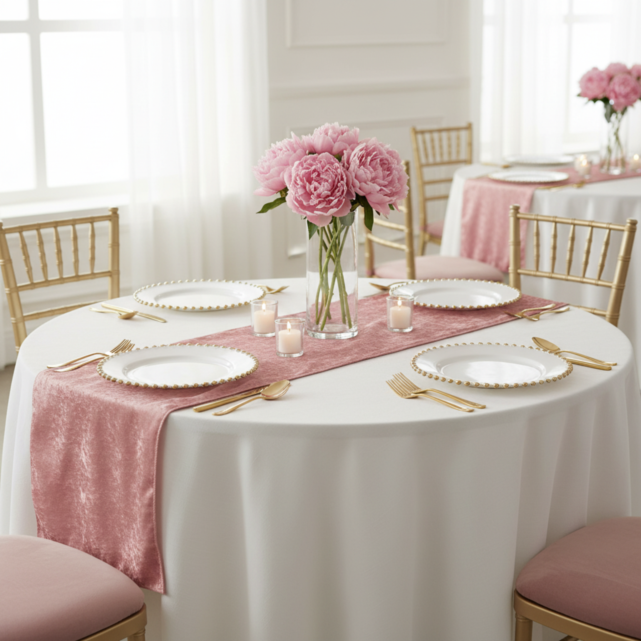 Indoor Bridal Shower Round Table