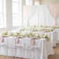 Indoor Bridal Shower White 2 pcs/pk Premade Rose and Baby's Breath Flower Backdrop Arch/Table Runner 