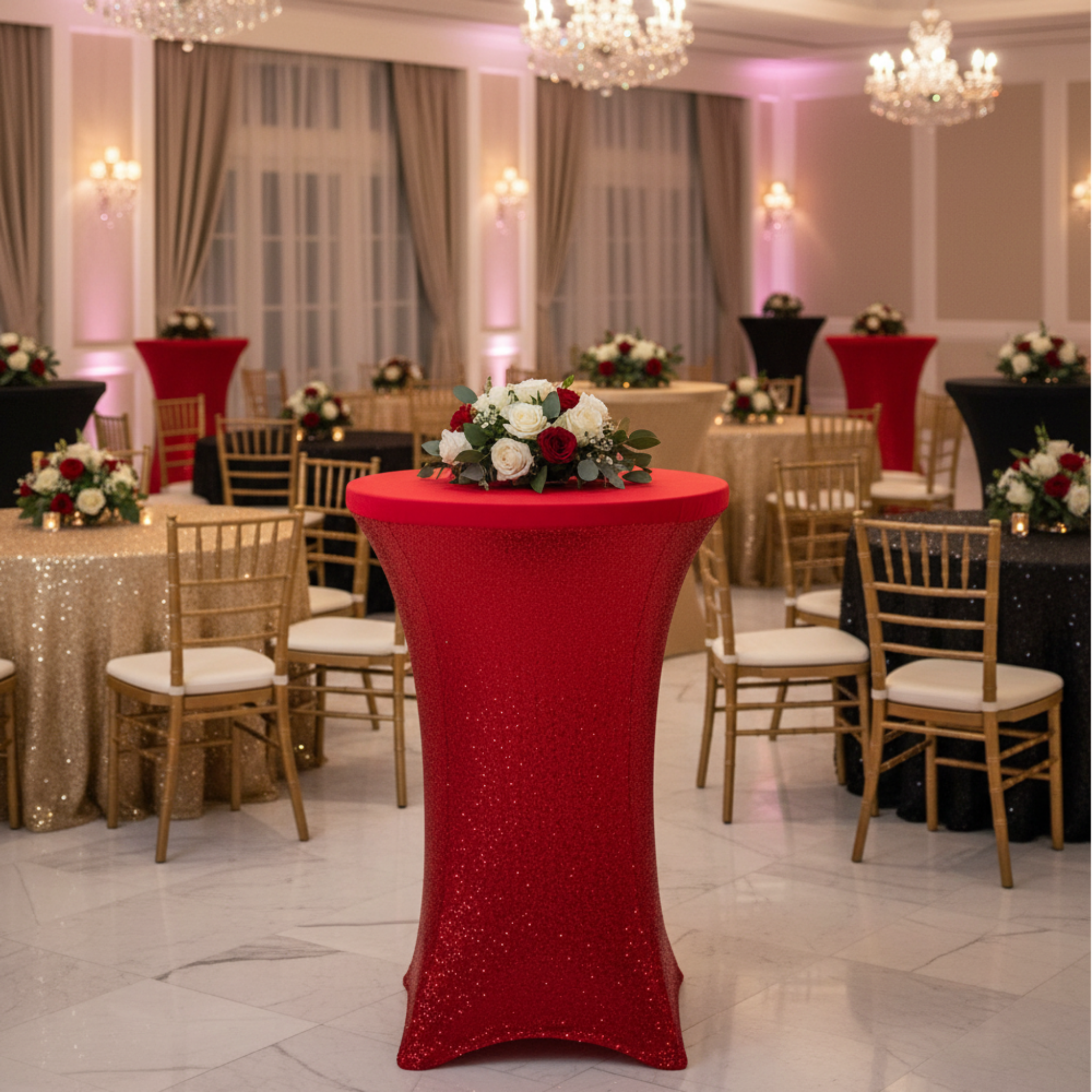 Indoor corporate gala or banquet hall