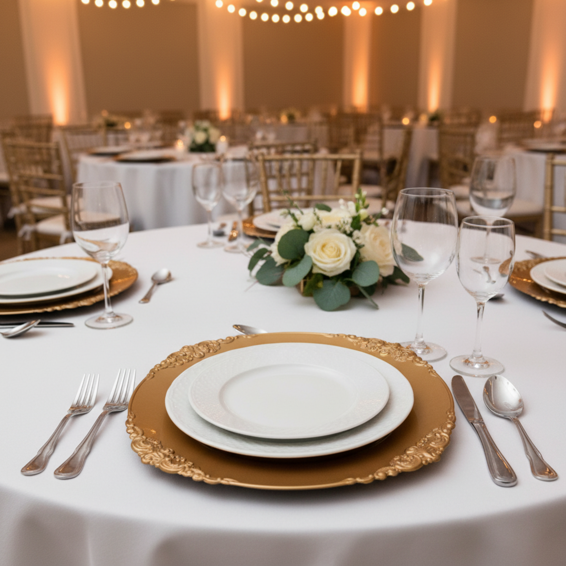 Indoor Event - Vintage Gold Charger Plate