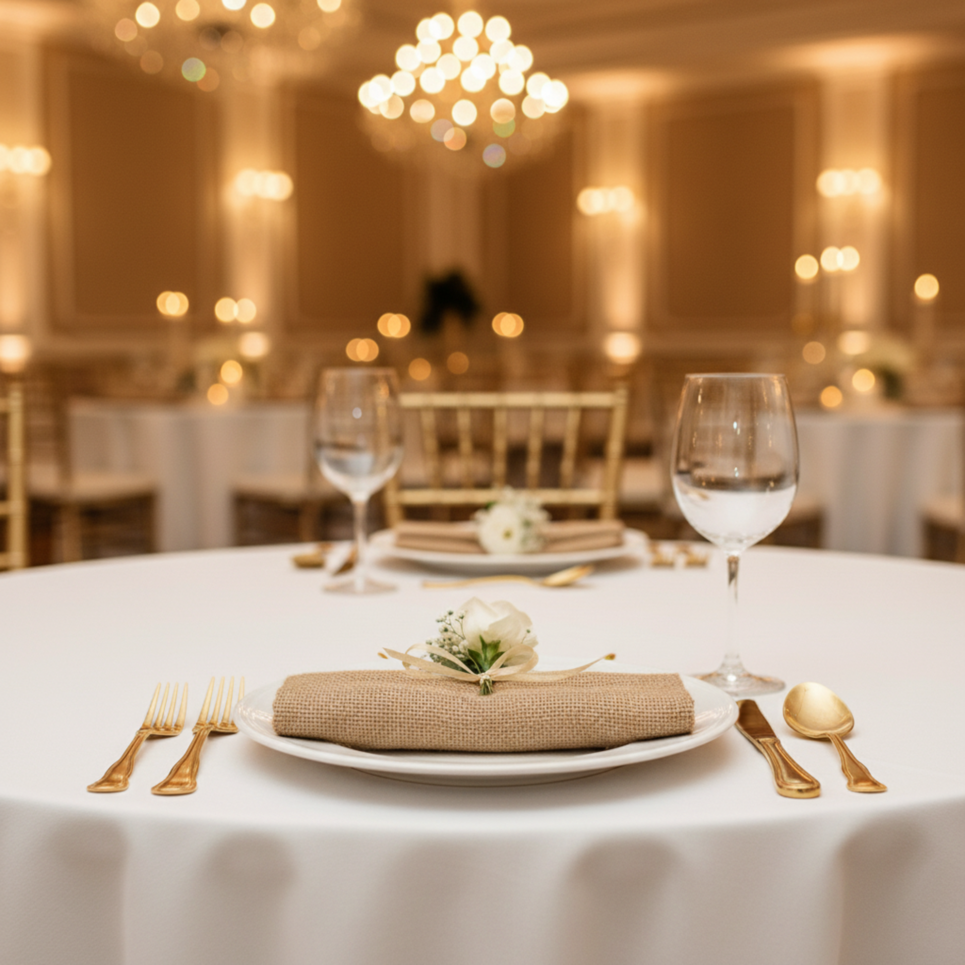 Indoor Faux Burlap Napkin Natural Tan
