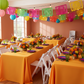 Indoor Fiesta Bright Orange Tablecloth