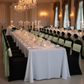 Indoor Formal Gala - Black Chair Cover Sage Green Sash