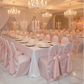 Indoor Gala Blush Satin Chair Covers