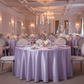 Indoor Gala Dinner Lavender Satin 132 Round Tablecloth 
