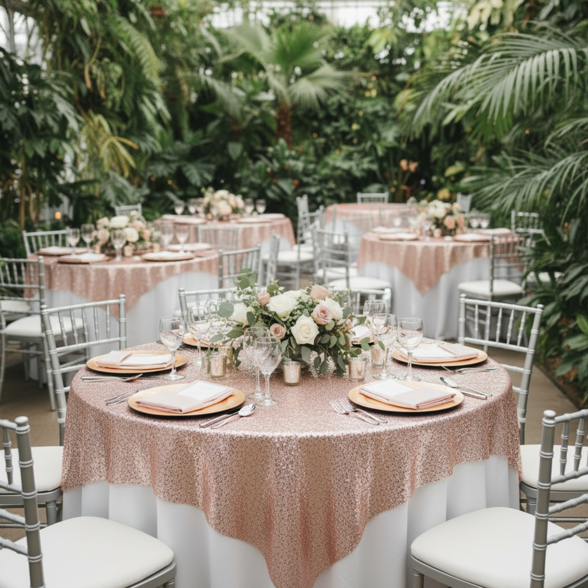 Indoor Greenhouse Conservatory with Table Displays