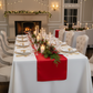 Indoor Holiday Party Red Satin Table Runner 