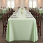 Indoor mint green tablecloth lifestyle