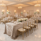 Indoor Reception – Beige 90x132 Velvet Tablecloth