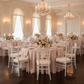 Indoor Reception – Blush/Rose Gold 120 Round Crinkle Shimmer Tablecloth