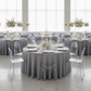 Indoor Reception Hall – Silver Taffeta Tablecloth