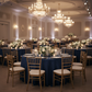 Indoor Reception – Navy Blue Crinkle Shimmer Tablecloth