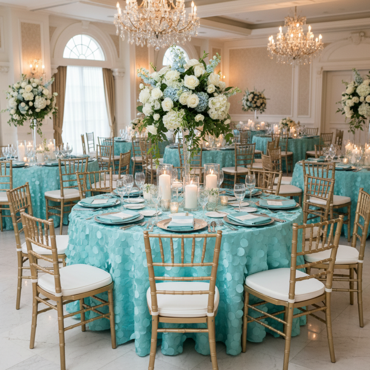 Indoor Reception Styled Tables