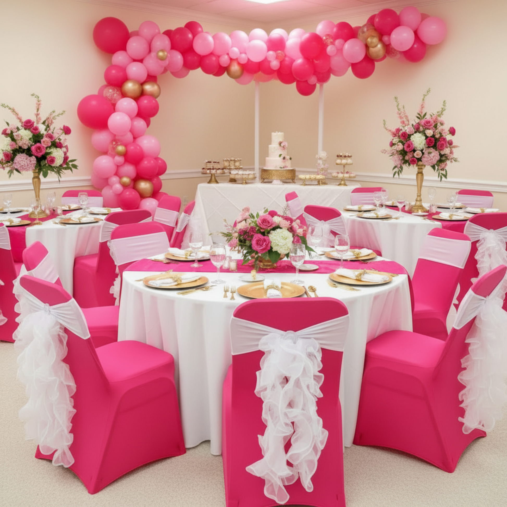 Indoor Reception - Curly Willow Chair Sash White