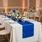 Indoor Royal Blue Satin Table Runner