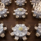 Indoor Top View - Silver Satin Tablecloth