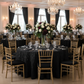 Indoor Wedding Ballroom Black Pinchwheel 120 Round Tablecloth 
