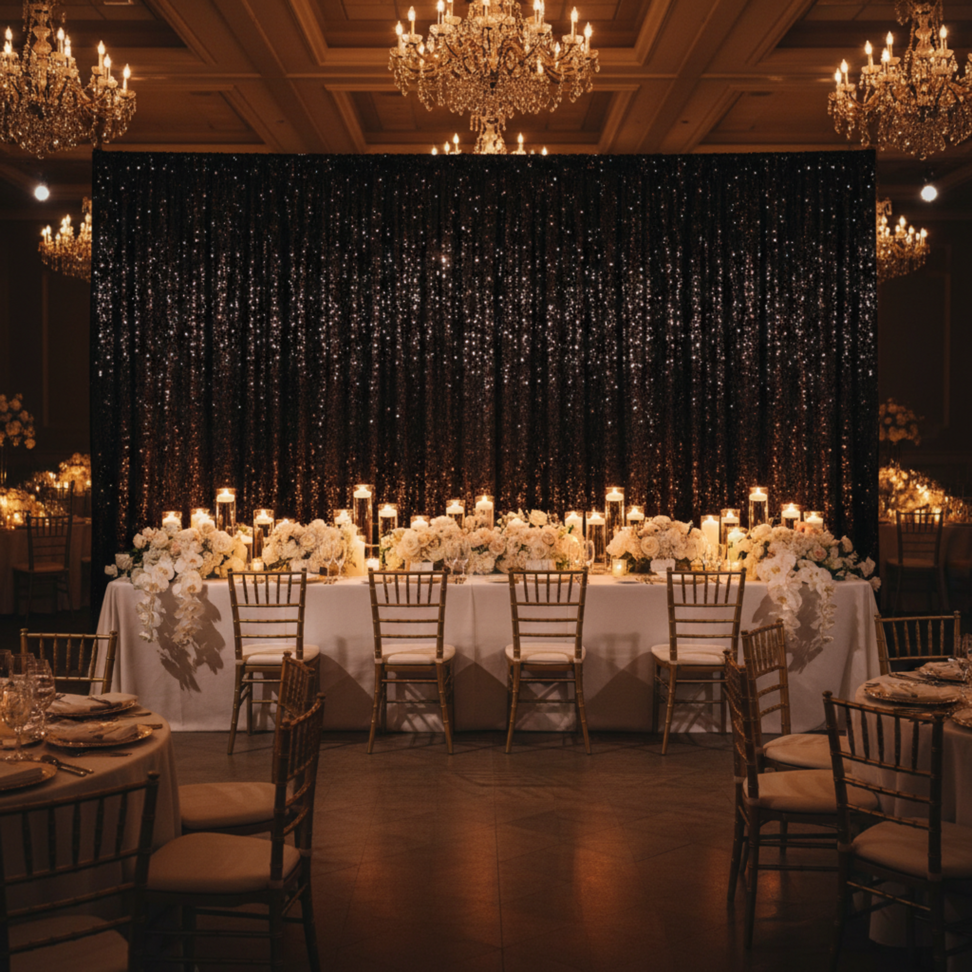 Indoor Wedding Ballroom - Drape Focal Point