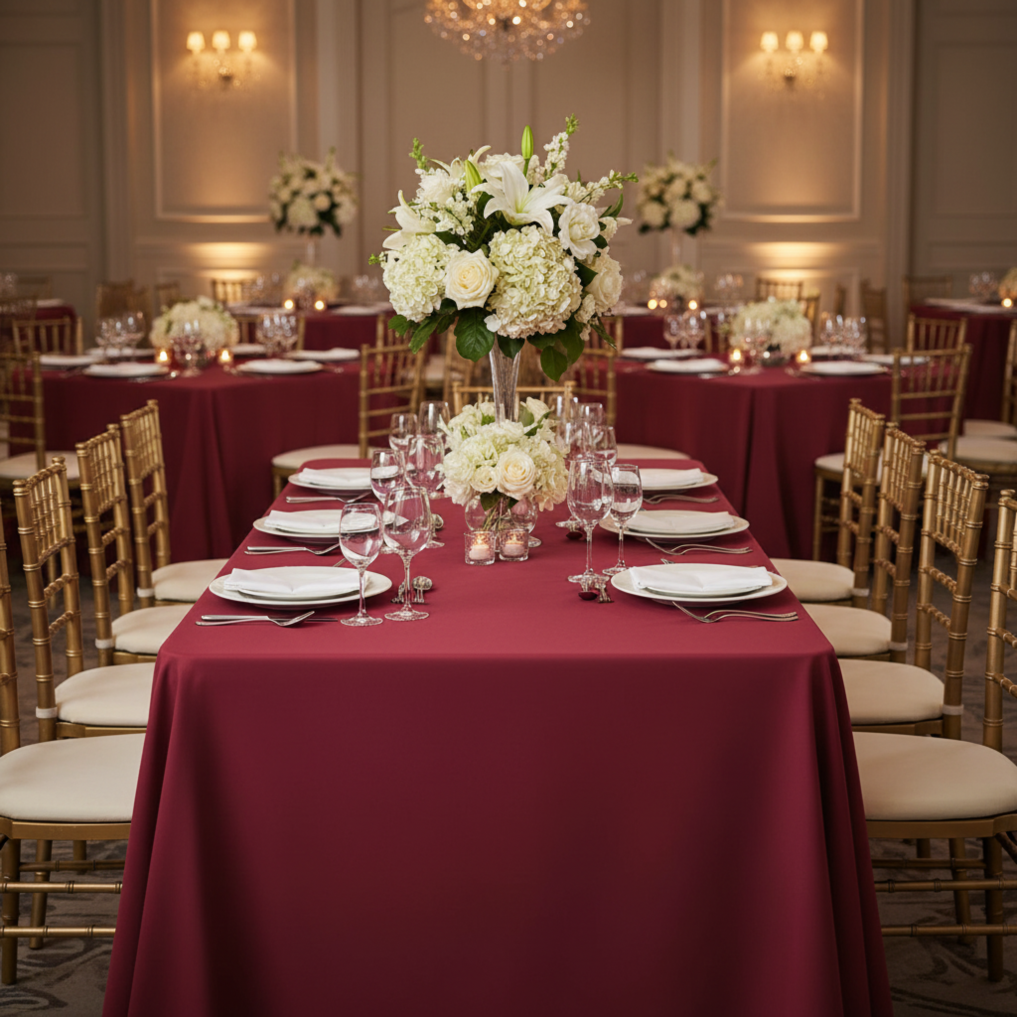 Indoor Wedding Banquet Front View