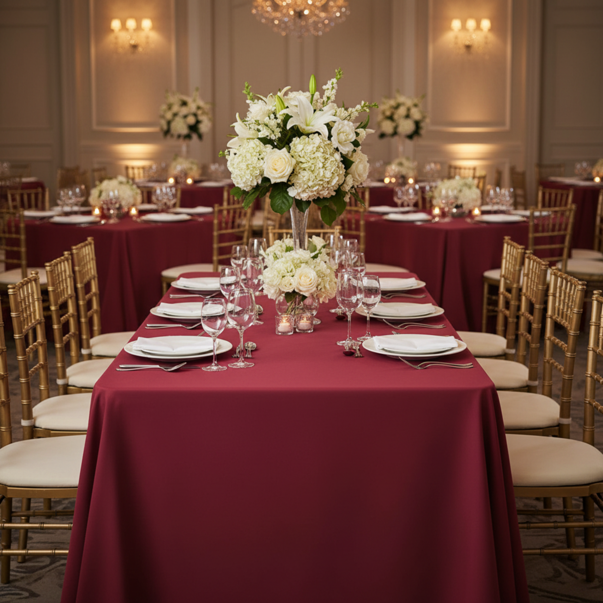 Indoor Wedding Banquet Front View
