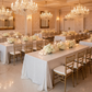 Indoor Wedding Banquet - White Glitz Sequin Tablecloth