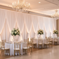 Indoor Wedding Reception - 14ft White Sheer Voile Backdrop