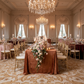 Indoor Wedding Reception – Terracotta Velvet 90x132 Rectangular Tablecloth 