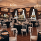 Indoor Wedding Reception Black 120 Round Premium Polyester Tablecloth