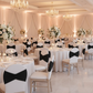 Indoor Wedding Reception Black Ruffled Spandex Chair Band 