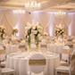 Indoor Wedding Reception – Champagne Sequin Spandex Chair Band