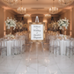 Indoor Ballroom Wedding Reception – Clear Acrylic Easel