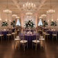 Indoor Wedding Reception – Eggplant /Plum Premium Polyester 120 Round Tablecloth