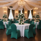 Indoor Wedding Reception Emerald Green Spandex Banquet Chair Cover 