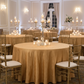Indoor Wedding Reception – Gold Pintuck Tablecloth